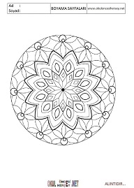 Mandala boyama sayfaları